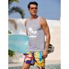 imageCOOFANDY Mens Graphic Tank Tops Summer Beach Sleeveless T Shirt Hawaiian Palm Tree Vacation Muscle Gym TankGraycoconut