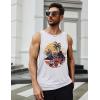 imageCOOFANDY Mens Graphic Tank Tops Summer Beach Sleeveless T Shirt Hawaiian Palm Tree Vacation Muscle Gym TankWhitecar Coconut