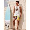 imageCOOFANDY Mens Graphic Tank Tops Summer Beach Sleeveless T Shirt Hawaiian Palm Tree Vacation Muscle Gym TankWhitecar Coconut