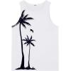 imageCOOFANDY Mens Graphic Tank Tops Summer Beach Sleeveless T Shirt Hawaiian Palm Tree Vacation Muscle Gym TankWhitecoconut