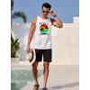 imageCOOFANDY Mens Graphic Tank Tops Summer Beach Sleeveless T Shirt Hawaiian Palm Tree Vacation Muscle Gym TankWhitehawaii Coconut