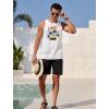 imageCOOFANDY Mens Graphic Tank Tops Summer Beach Sleeveless T Shirt Hawaiian Palm Tree Vacation Muscle Gym TankWhitesummer Coconut