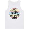 imageCOOFANDY Mens Graphic Tank Tops Summer Beach Sleeveless T Shirt Hawaiian Palm Tree Vacation Muscle Gym TankWhitesummer Coconut