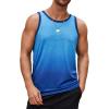 imageCOOFANDY Mens Graphic Tank Tops Summer Beach Sleeveless T Shirt Hawaiian Palm Tree Vacation Muscle Gym TankGrayblue