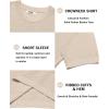 imageCOOFANDY Mens Knit TShirts Short Sleeve Crewneck Shirt Casual Textured Pullover TeesApricot