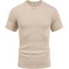 imageCOOFANDY Mens Knit TShirts Short Sleeve Crewneck Shirt Casual Textured Pullover TeesApricot