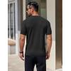 imageCOOFANDY Mens Knit TShirts Short Sleeve Crewneck Shirt Casual Textured Pullover TeesBlack