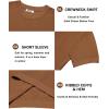 imageCOOFANDY Mens Knit TShirts Short Sleeve Crewneck Shirt Casual Textured Pullover TeesBrown