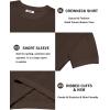 imageCOOFANDY Mens Knit TShirts Short Sleeve Crewneck Shirt Casual Textured Pullover TeesCoffee