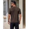 imageCOOFANDY Mens Knit TShirts Short Sleeve Crewneck Shirt Casual Textured Pullover TeesCoffee