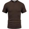 imageCOOFANDY Mens Knit TShirts Short Sleeve Crewneck Shirt Casual Textured Pullover TeesCoffee