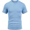 imageCOOFANDY Mens Knit TShirts Short Sleeve Crewneck Shirt Casual Textured Pullover TeesLight Blue