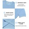 imageCOOFANDY Mens Knit TShirts Short Sleeve Crewneck Shirt Casual Textured Pullover TeesLight Blue
