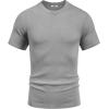 imageCOOFANDY Mens Knit TShirts Short Sleeve Crewneck Shirt Casual Textured Pullover TeesLight Grey