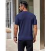 imageCOOFANDY Mens Knit TShirts Short Sleeve Crewneck Shirt Casual Textured Pullover TeesNavy Blue