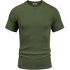 imageCOOFANDY Mens Knit TShirts Short Sleeve Crewneck Shirt Casual Textured Pullover TeesOlive Green