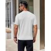 imageCOOFANDY Mens Knit TShirts Short Sleeve Crewneck Shirt Casual Textured Pullover TeesWhite