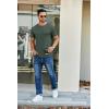 imageCOOFANDY Mens Short Sleeve TShirts Crew Neck Casual Summer T Shirts 13 Pack Basic Tee ShirtAdark Army Green 1 Pack