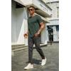 imageCOOFANDY Mens Short Sleeve TShirts Crew Neck Casual Summer T Shirts 13 Pack Basic Tee ShirtAdark Army Green 1 Pack