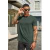 imageCOOFANDY Mens Short Sleeve TShirts Crew Neck Casual Summer T Shirts 13 Pack Basic Tee ShirtAdark Army Green 1 Pack