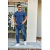 imageCOOFANDY Mens Short Sleeve TShirts Crew Neck Casual Summer T Shirts 13 Pack Basic Tee ShirtAdark Blue 1pack