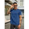 imageCOOFANDY Mens Short Sleeve TShirts Crew Neck Casual Summer T Shirts 13 Pack Basic Tee ShirtAdark Blue 1pack