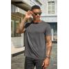 imageCOOFANDY Mens Short Sleeve TShirts Crew Neck Casual Summer T Shirts 13 Pack Basic Tee ShirtAdark Grey 1pack