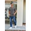 imageCOOFANDY Mens Short Sleeve TShirts Crew Neck Casual Summer T Shirts 13 Pack Basic Tee ShirtAdark Grey 1pack