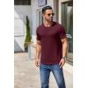 imageCOOFANDY Mens Short Sleeve TShirts Crew Neck Casual Summer T Shirts 13 Pack Basic Tee ShirtAdark Red 1pack