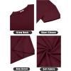 imageCOOFANDY Mens Short Sleeve TShirts Crew Neck Casual Summer T Shirts 13 Pack Basic Tee ShirtAdark Red 1pack