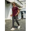 imageCOOFANDY Mens Short Sleeve TShirts Crew Neck Casual Summer T Shirts 13 Pack Basic Tee ShirtAdark Red 1pack