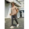 imageCOOFANDY Mens Short Sleeve TShirts Crew Neck Casual Summer T Shirts 13 Pack Basic Tee ShirtAkhaki 1pack