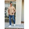 imageCOOFANDY Mens Short Sleeve TShirts Crew Neck Casual Summer T Shirts 13 Pack Basic Tee ShirtAkhaki 1pack