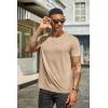 imageCOOFANDY Mens Short Sleeve TShirts Crew Neck Casual Summer T Shirts 13 Pack Basic Tee ShirtAkhaki 1pack