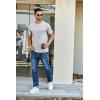 imageCOOFANDY Mens Short Sleeve TShirts Crew Neck Casual Summer T Shirts 13 Pack Basic Tee ShirtB BlackLight Grey 2 Pack