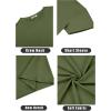 imageCOOFANDY Mens Short Sleeve TShirts Crew Neck Casual Summer T Shirts 13 Pack Basic Tee ShirtB Navy BlueArmy Green 2 Pack