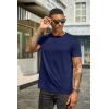 imageCOOFANDY Mens Short Sleeve TShirts Crew Neck Casual Summer T Shirts 13 Pack Basic Tee ShirtC BlackNavy BlueArmy Green 3 Pack