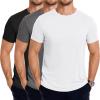imageCOOFANDY Mens Short Sleeve TShirts Crew Neck Casual Summer T Shirts 13 Pack Basic Tee ShirtC BlackDark GreyWhite 3 Pack