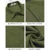 imageCOOFANDY Mens Casual Short Sleeve Shirt Button Down Summer Beach Shirt Textured Shirts with PocketArmy Green