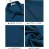 imageCOOFANDY Mens Casual Short Sleeve Shirt Button Down Summer Beach Shirt Textured Shirts with PocketDark Blue