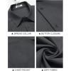 imageCOOFANDY Mens Casual Short Sleeve Shirt Button Down Summer Beach Shirt Textured Shirts with PocketDark Grey