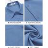imageCOOFANDY Mens Casual Short Sleeve Shirt Button Down Summer Beach Shirt Textured Shirts with PocketGrey Blue