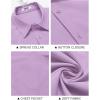 imageCOOFANDY Mens Casual Short Sleeve Shirt Button Down Summer Beach Shirt Textured Shirts with PocketLavender