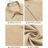 imageCOOFANDY Mens Casual Short Sleeve Shirt Button Down Summer Beach Shirt Textured Shirts with PocketLight Brown