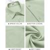 imageCOOFANDY Mens Casual Short Sleeve Shirt Button Down Summer Beach Shirt Textured Shirts with PocketLight Green