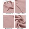 imageCOOFANDY Mens Casual Short Sleeve Shirt Button Down Summer Beach Shirt Textured Shirts with PocketLight Pink