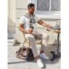 imageCOOFANDY Mens Cotton Henley TShirts Short Sleeve Button Casual Basic Tees Work Shirts with Split SideAll White