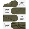 imageCOOFANDY Mens Cotton Henley TShirts Short Sleeve Button Casual Basic Tees Work Shirts with Split SideArmy Green