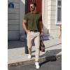 imageCOOFANDY Mens Cotton Henley TShirts Short Sleeve Button Casual Basic Tees Work Shirts with Split SideArmy Green