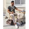 imageCOOFANDY Mens Cotton Henley TShirts Short Sleeve Button Casual Basic Tees Work Shirts with Split SideDark Grey